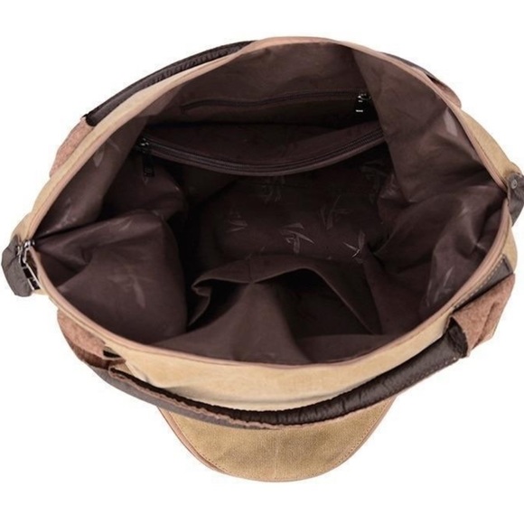 Travel bag. Shoulder strap. Muted green - Picture 3 of 6